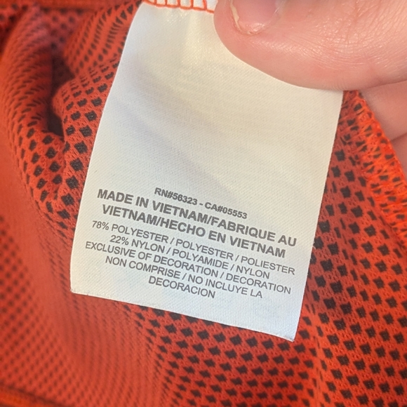 Nike Golf Dri-Fit Men's Orange Black Polo Shirt - Picture 5 of 8